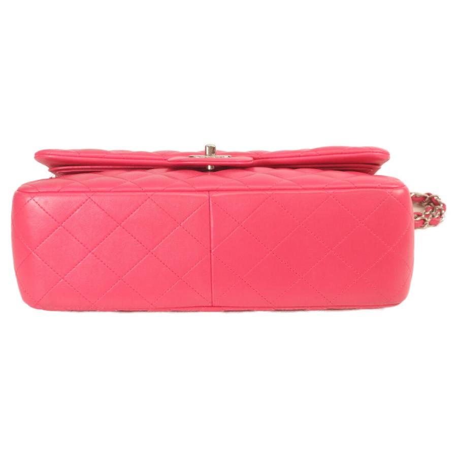 CHANEL(シャネル) ショルダーバッグ デカマトラッセ A58600 ピンク ダブルフラップ(二重蓋)/チェーンショルダー/シルバー金具 レザー CHANEL（シャネル） A58600 ピンク ラム シルバー金具 ダブルフラップ
