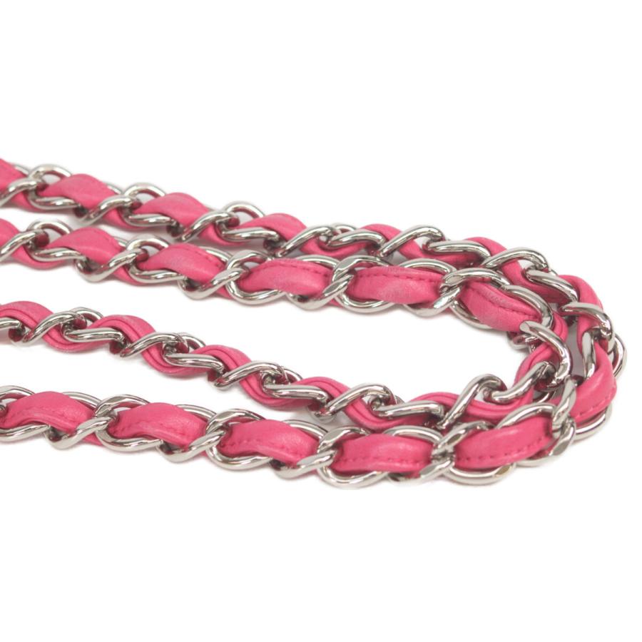 CHANEL（シャネル） A58600 ピンク ラム シルバー金具 ダブルフラップ