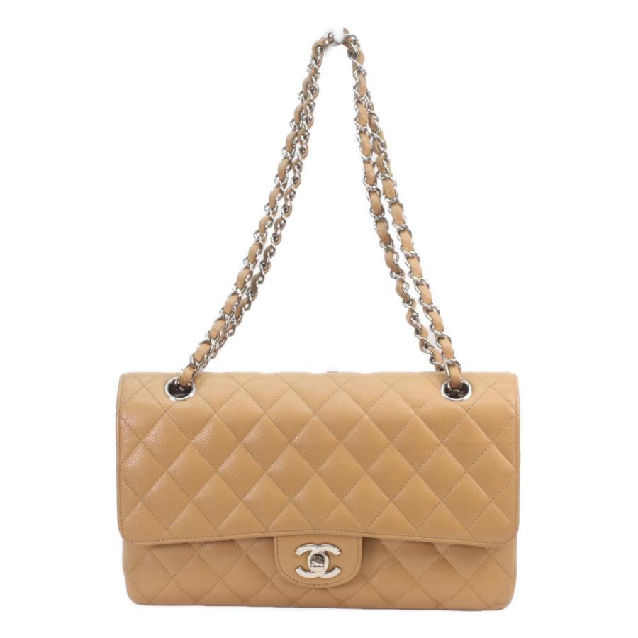 CHANEL（シャネル） A01112 ベージュ キャビア シルバー金具