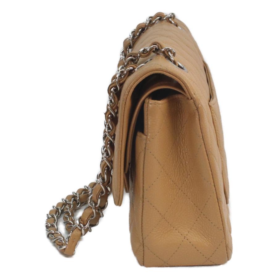 シャネル CHANEL マトラッセ25 A01112 ベージュ　シルバー金具 キャビアスキン レディース ショルダーバッグ CHANEL（シャネル） マトラッセ25 A01112 ベージュ シルバー金具