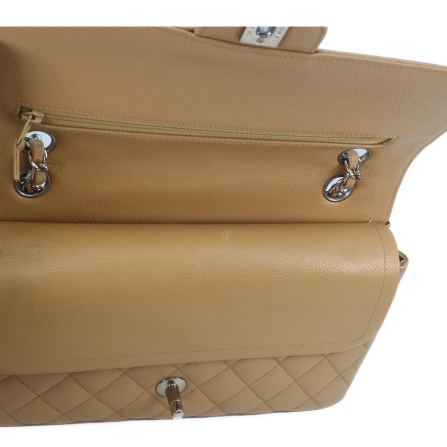 CHANEL（シャネル） A01112 ベージュ キャビア シルバー金具