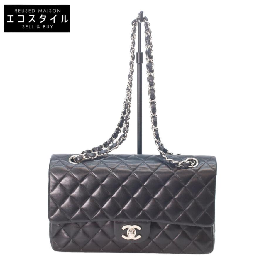 シャネル CHANEL マトラッセ25 A01112 ブラック　シルバー金具 ラム レディース ショルダーバッグ シャネル CHANEL マトラッセ25 A01112 ブラック シルバー金具 キャビア