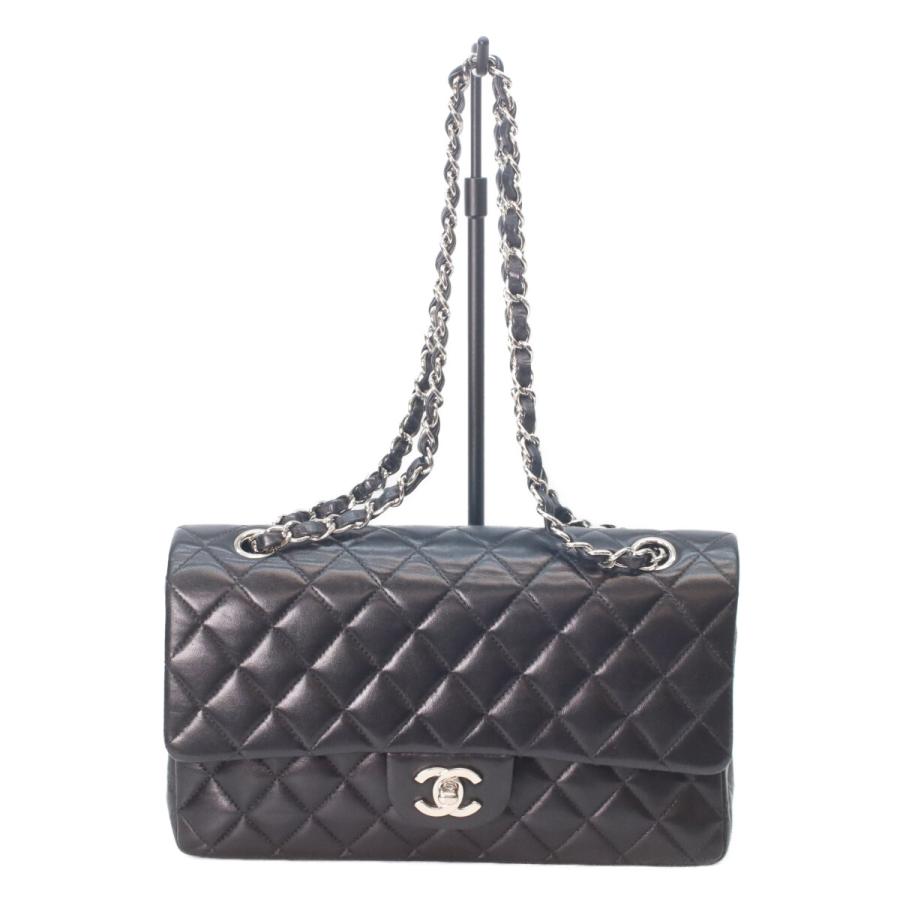 CHANEL（シャネル） A01112 黒ラム シルバー金具 マトラッセ25