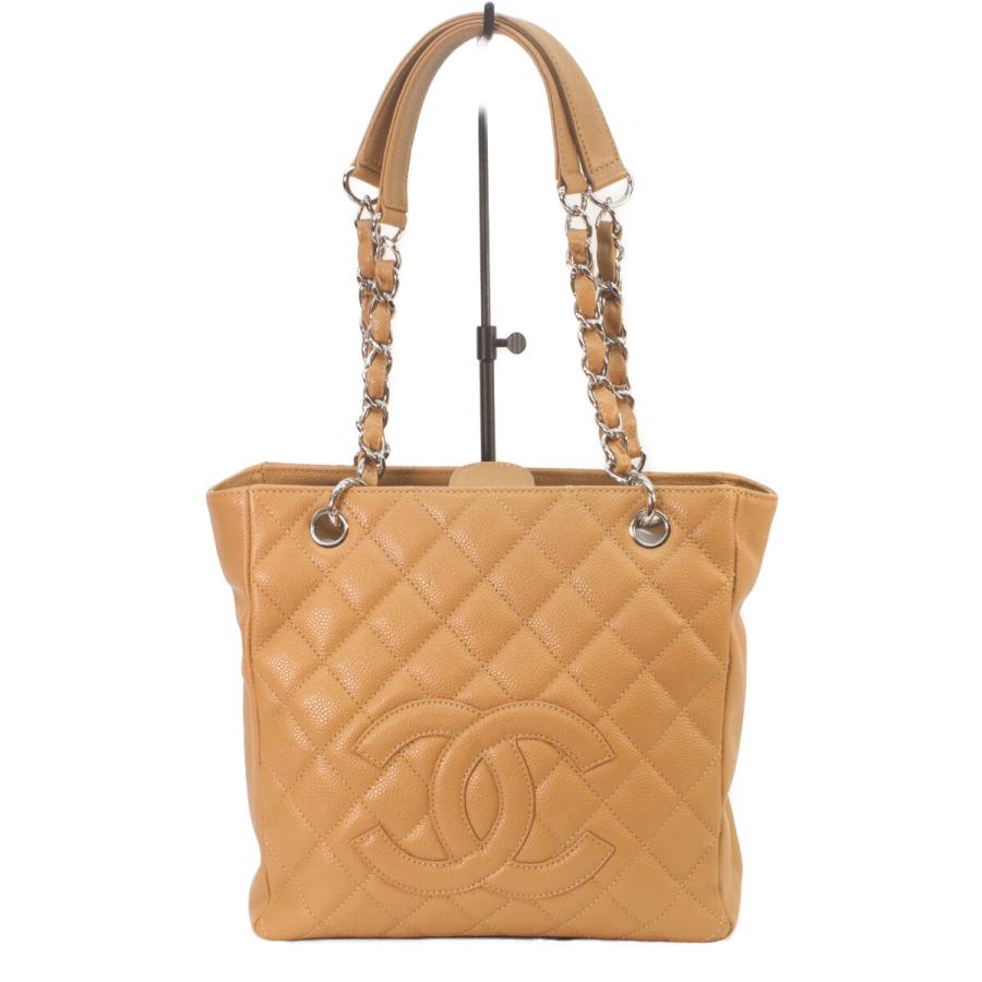 CHANEL（シャネル） A20994 キャメルベージュ キャビア シルバー金具 