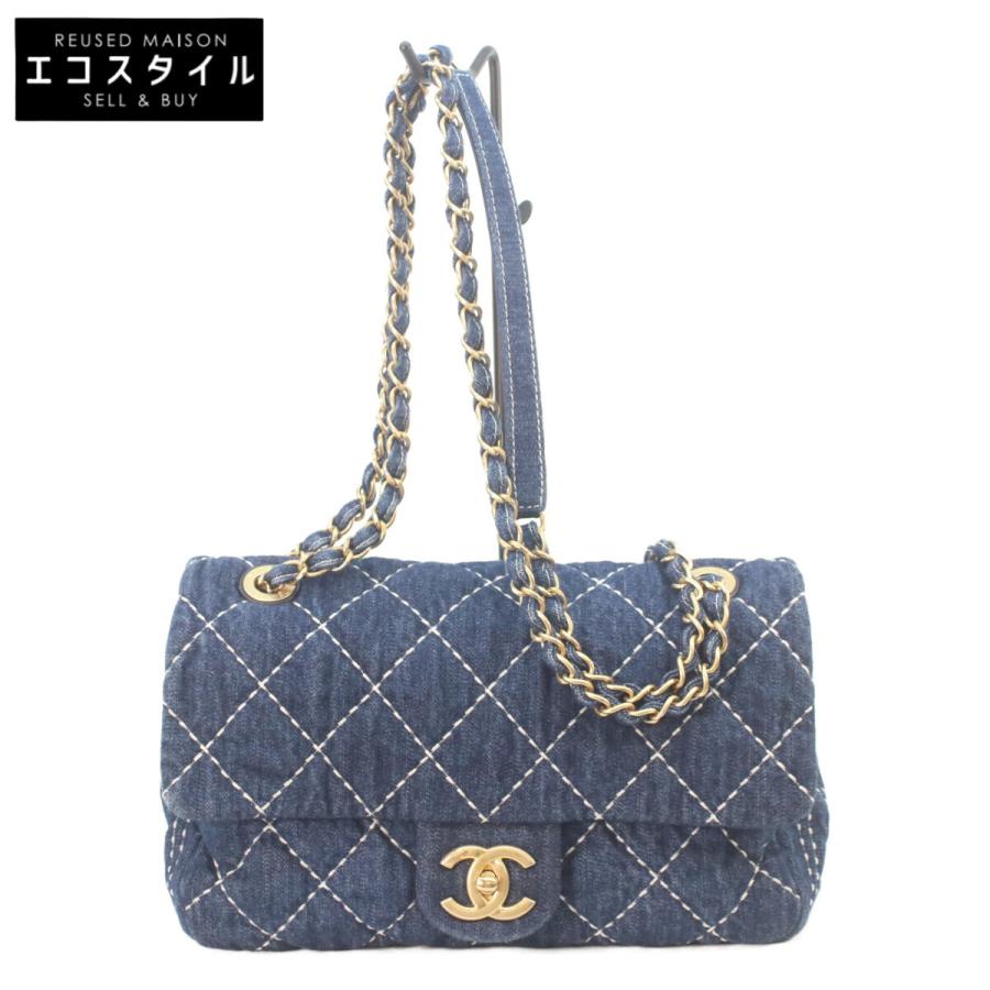 CHANEL（シャネル） AS1328 インディゴデニム ゴールド金具 マトラッセ