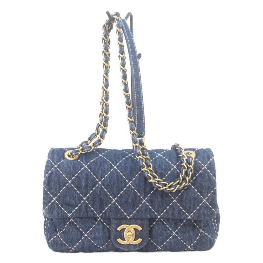 CHANEL（シャネル） AS1328 インディゴデニム ゴールド金具 マトラッセ