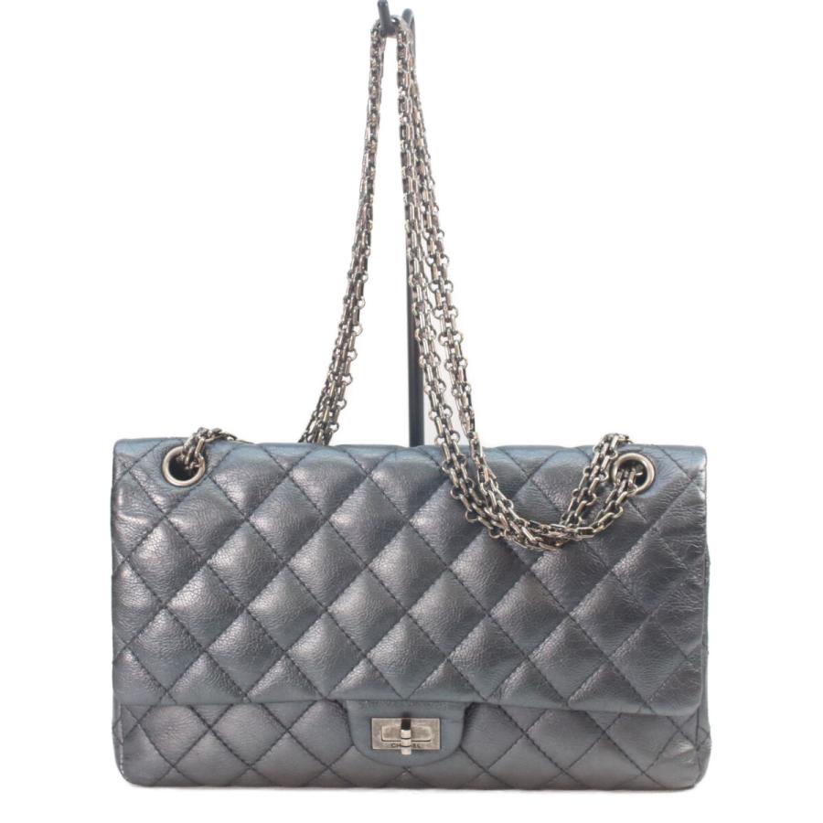 CHANEL（シャネル） A37587 メタリック ブルーグレー ーフ シルバー 