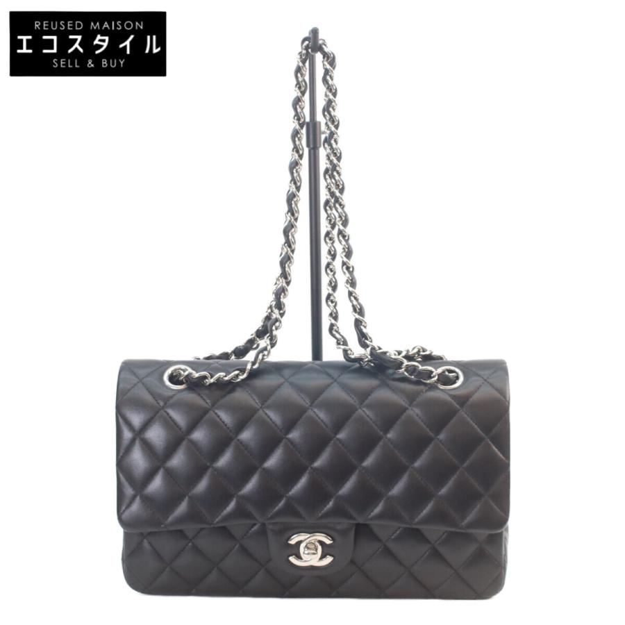 CHANEL（シャネル） A01112 黒ラム シルバー金具 マトラッセ25 