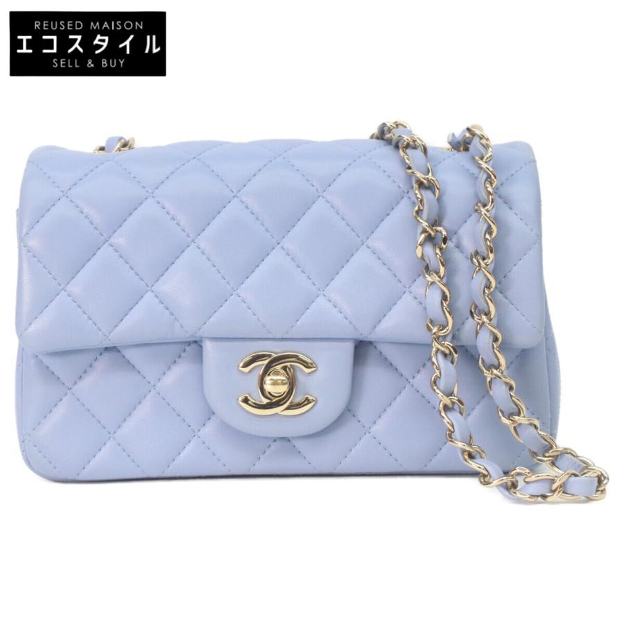 CHANEL（シャネル） A69900 ライトブルー ラム ゴールド金具 ミニ