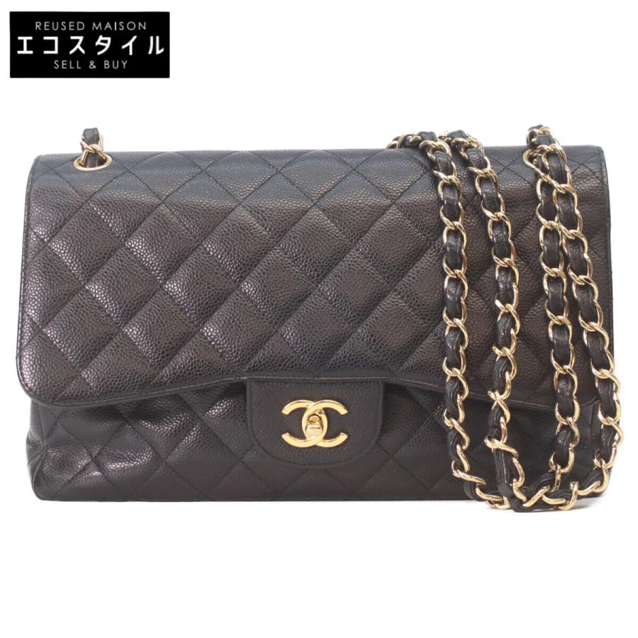 シャネル CHANEL デカマトラッセ A58600 ブラックゴールド金具 キャビアスキン レディース ショルダーバッグ シャネル CHANEL デカマトラッセ A58600 ブラックゴールド金具