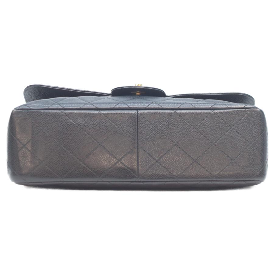 CHANEL（シャネル） A58600 黒キャビア ゴールド金具 ダブルフラップ