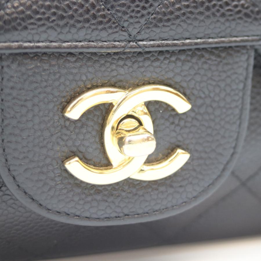 シャネル CHANEL デカマトラッセ A58600 ブラックゴールド金具 キャビアスキン レディース ショルダーバッグ シャネル CHANEL デカマトラッセ A58600 ブラックゴールド金具