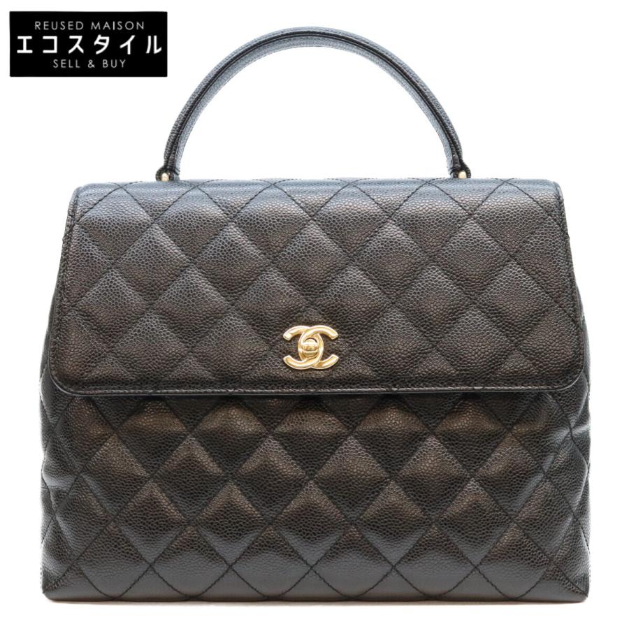 CHANEL（シャネル） A12397 黒 キャビア トップハンドルバッグ 