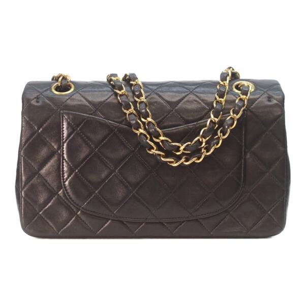 シャネル マトラッセ 23 Wフラップ ショルダー A01113 黒 ラム CHANEL（シャネル） A01113 黒ラム ゴールド金具 Wフラップ マトラッセ