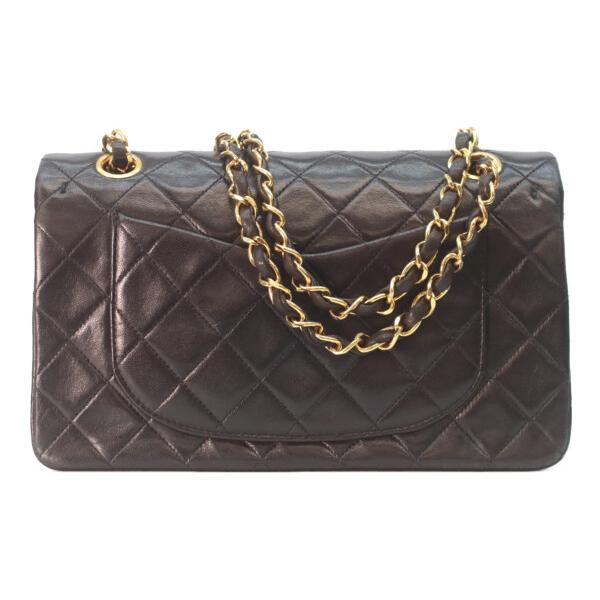 CHANEL（シャネル） A01113 黒ラム ゴールド金具 Wフラップ マトラッセ