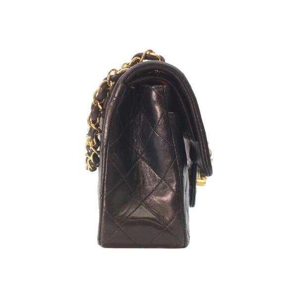 CHANEL（シャネル） A01113 黒ラム ゴールド金具 Wフラップ マトラッセ