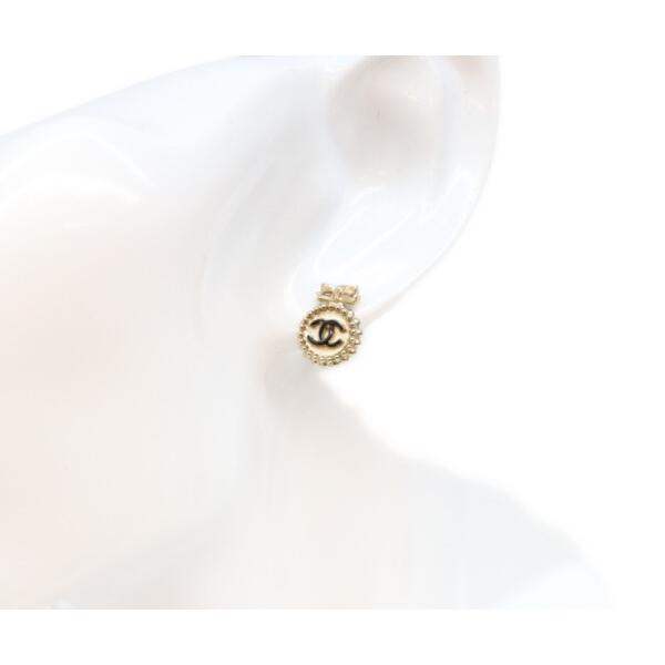 CHANEL（シャネル） B14C ゴールド ラウンドココマークリボン ピアス