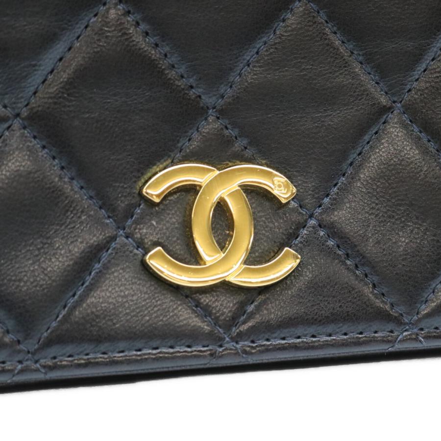 CHANEL（シャネル） A03568 黒 ラム フルフラップ ゴールド金具