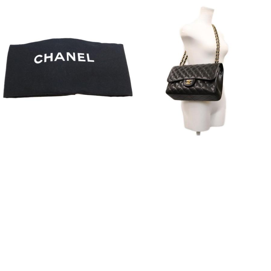 CHANEL（シャネル） A58600 黒 キャビア G金具 Wフラップ デカ