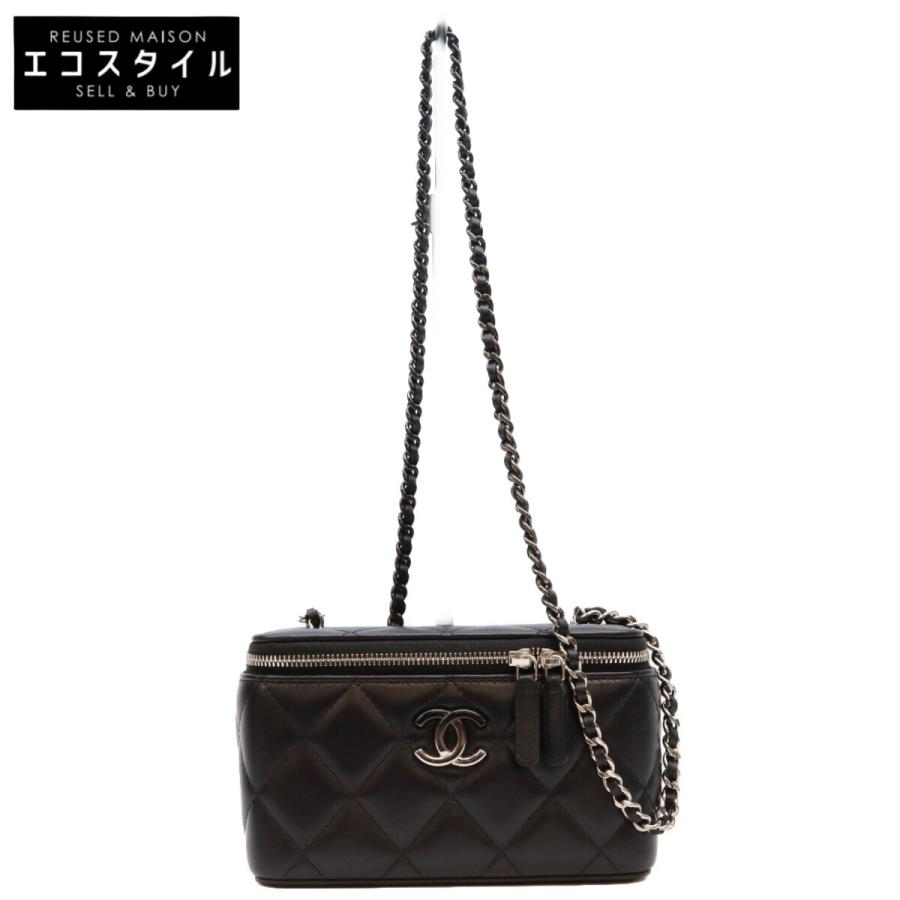 CHANEL（シャネル） AP3697 黒 黒×SV金具 ビッグココマーク バニティ