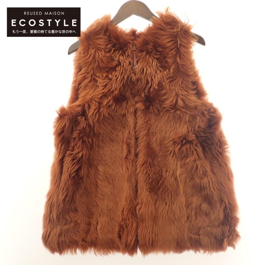 FENDI（フェンディ） 国内正規/ FM5093 ラムレザー ファー ベスト 42