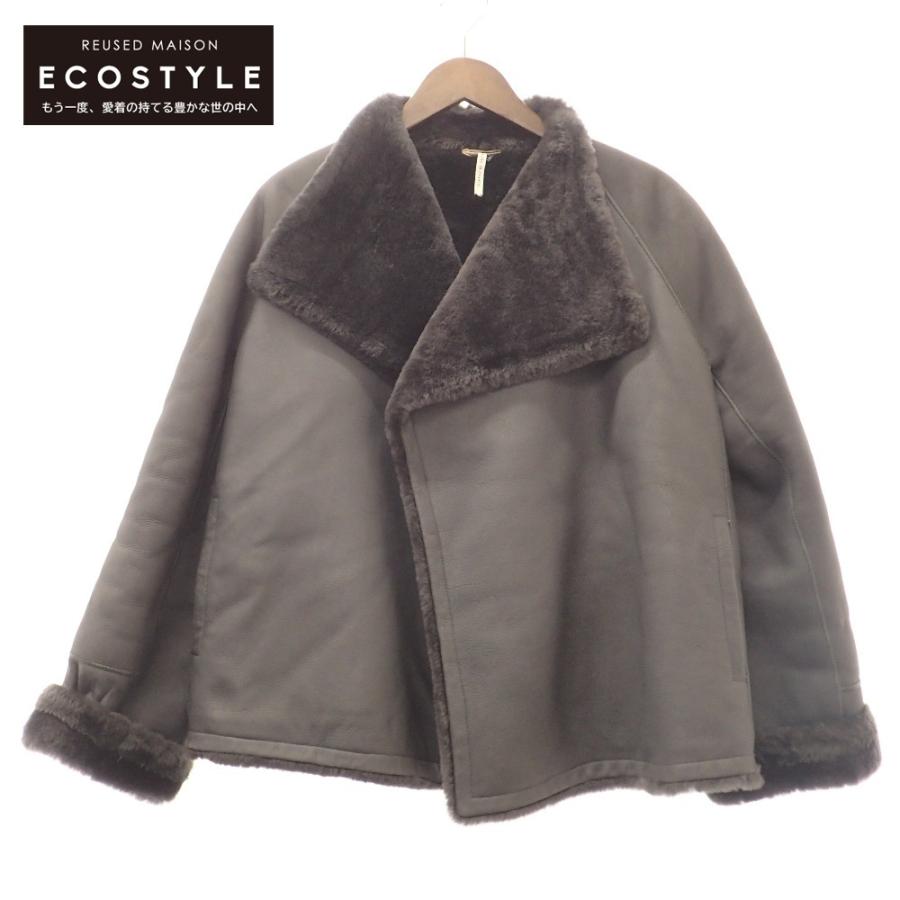 国内正規/ HERMES エルメス 羊革 ムートン ジャケット 38  