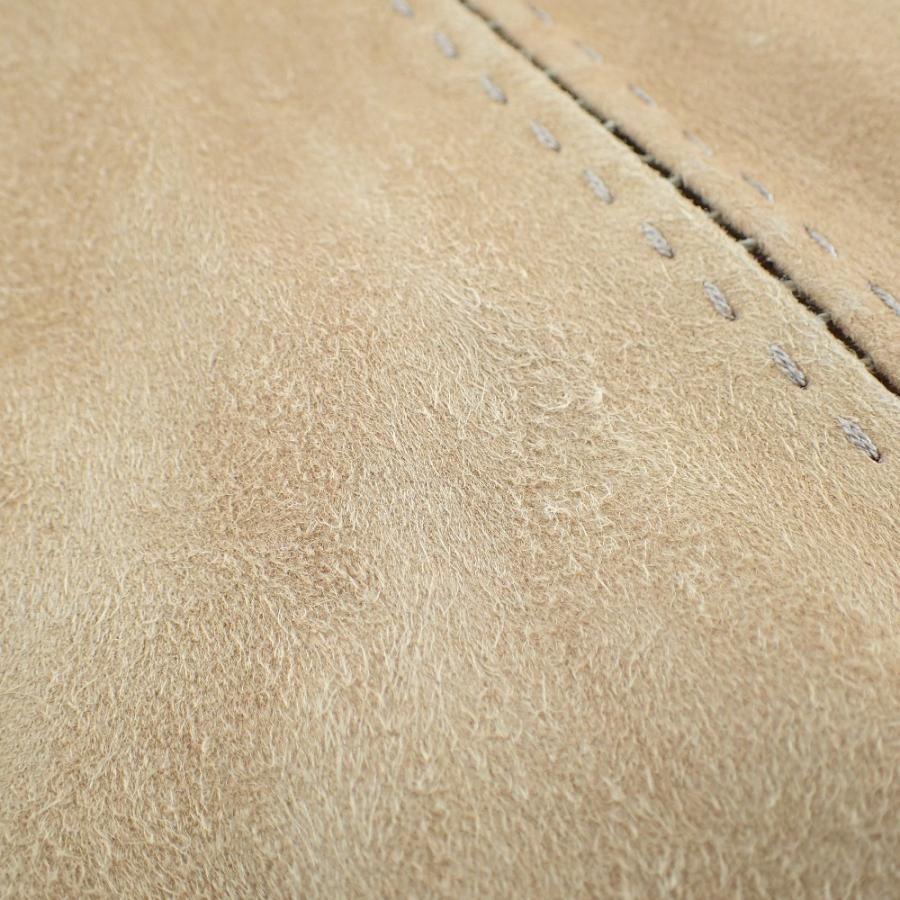 HERMES エルメス ベルト付 ラムレザー スエード ノーカラー ジャケット