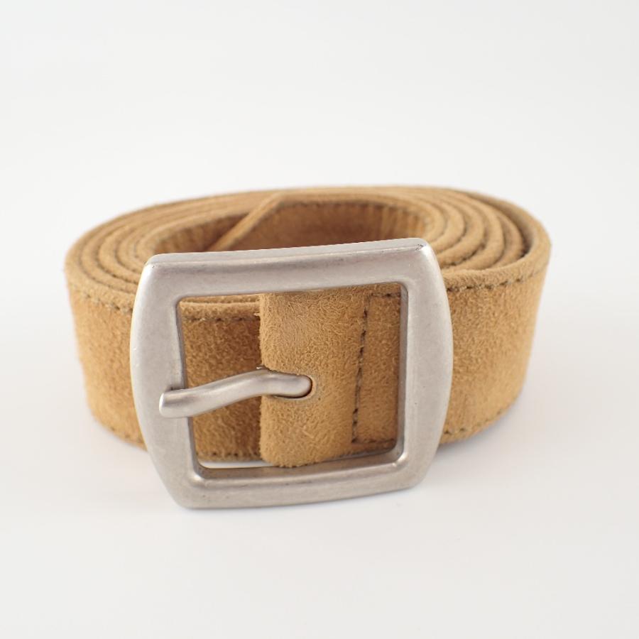 HERMES エルメス ベルト付 ラムレザー スエード ノーカラー ジャケット