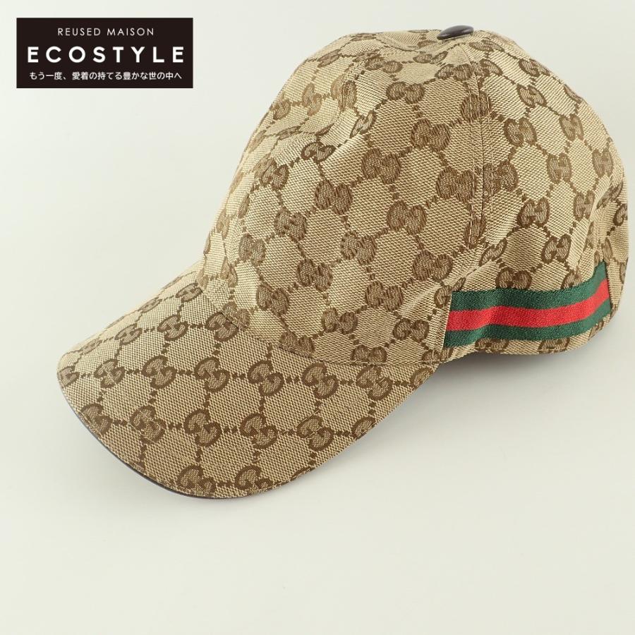 美品 GUCCI グッチ 200035 オリジナルGGキャンバス ベースボール 