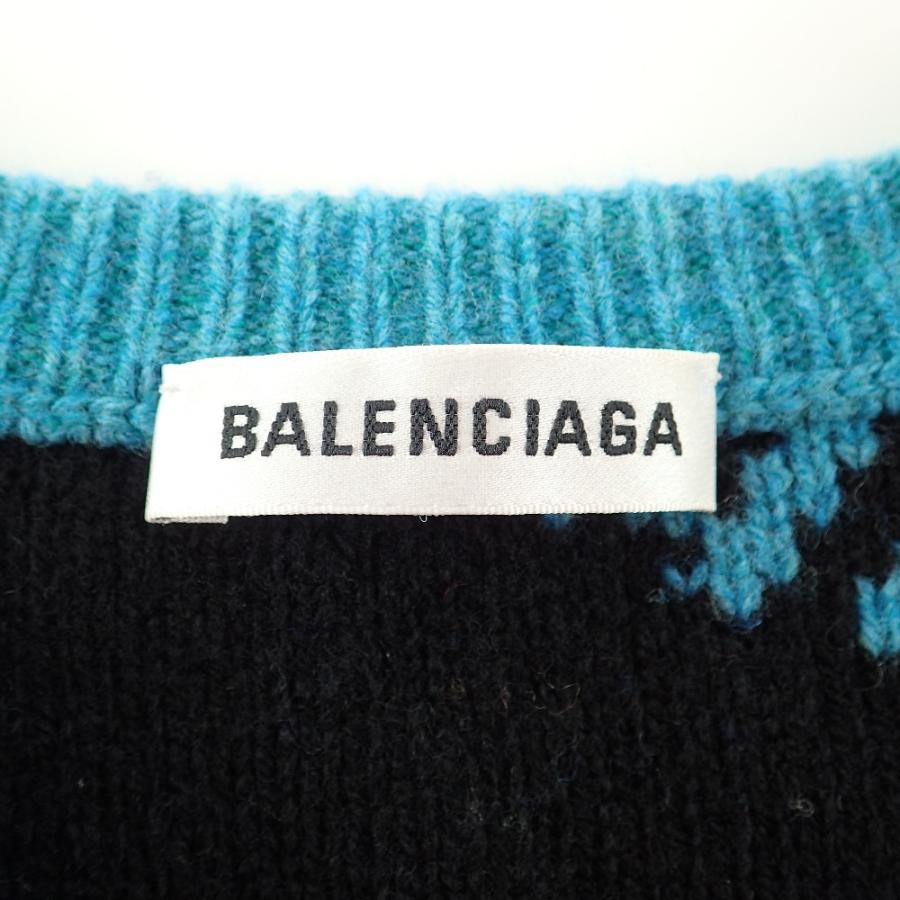 BALENCIAGA（バレンシアガ） 国内正規/ 529207 ロゴ Vネック ニット