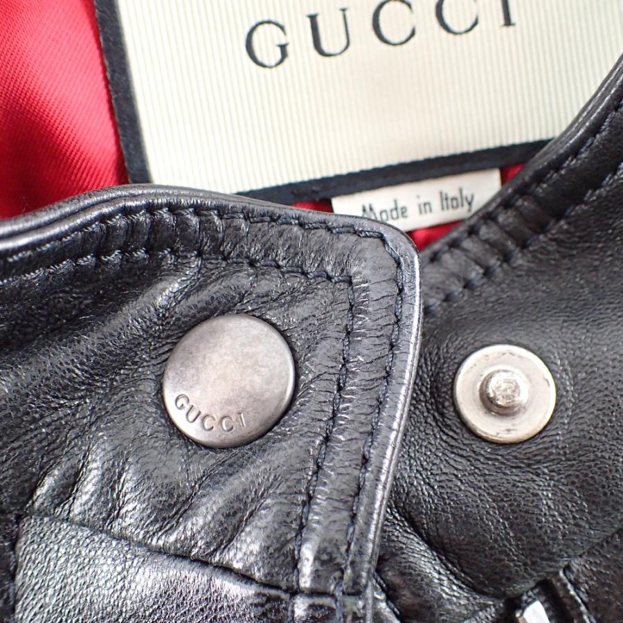 GUCCI 国内正規/ グッチ 290487 ラムレザー シングルライダース GUCCI 国内正規/ グッチ 290487 ラムレザー シングルライダース