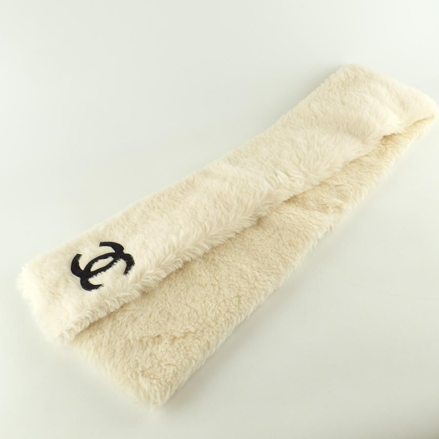 CHANEL　シャネル　マフラー　ココマーク　アイボリー　ホワイト　白 楽天市場】[USED/中古]CHANEL シャネル ニット マフラー ココマーク