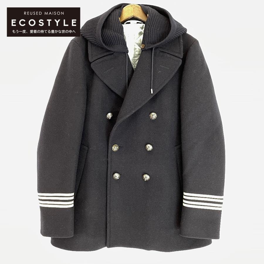 GUCCI グッチ 美品 480511 ウール BEEボタン フード付 ピー GUCCI グッチ 美品 480511 ウール BEEボタン フード付 ピー
