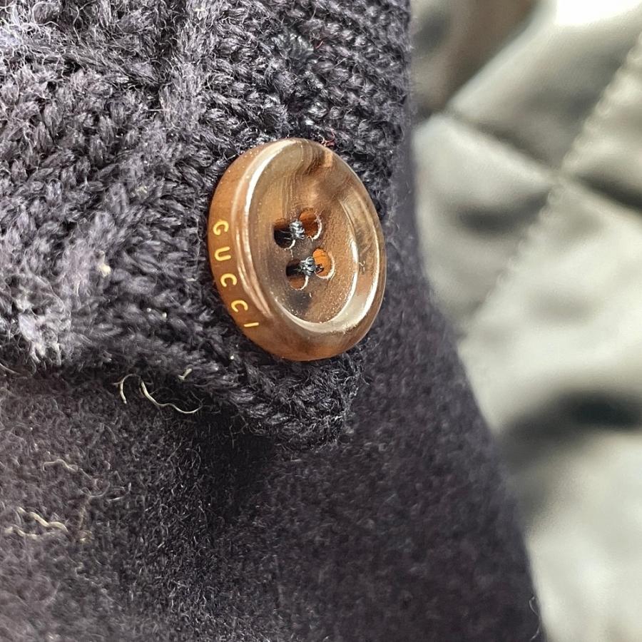 GUCCI グッチ 美品 480511 ウール BEEボタン フード付 ピー GUCCI グッチ 美品 480511 ウール BEEボタン フード付 ピー