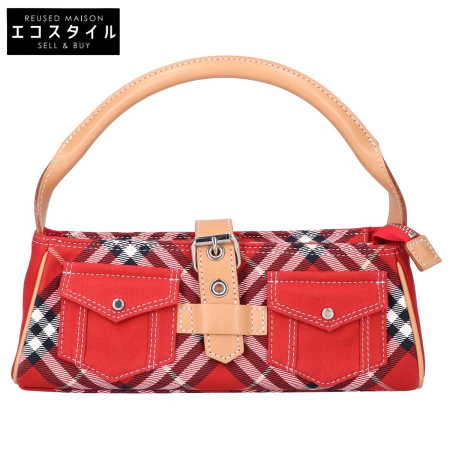 BURBERRY バーバリー ノバチェック レザーハンドルスクエアバッグ  