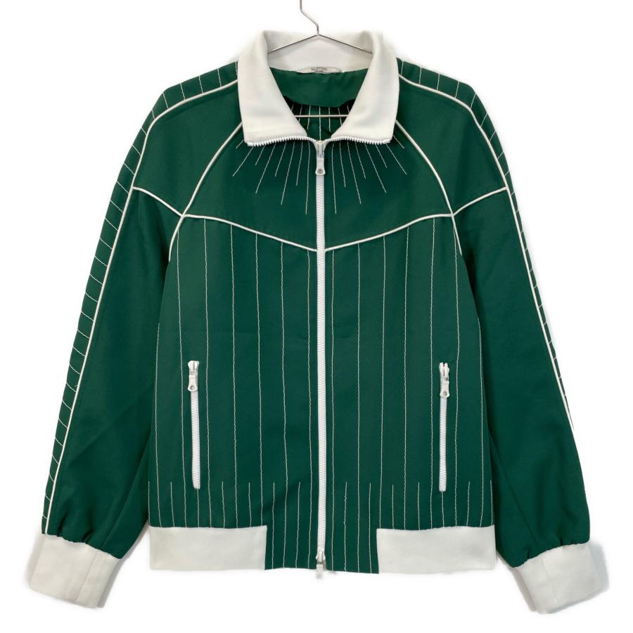 VALENTINO ヴァレンティノ グリーン ホワイトステッチブルゾン 46  
