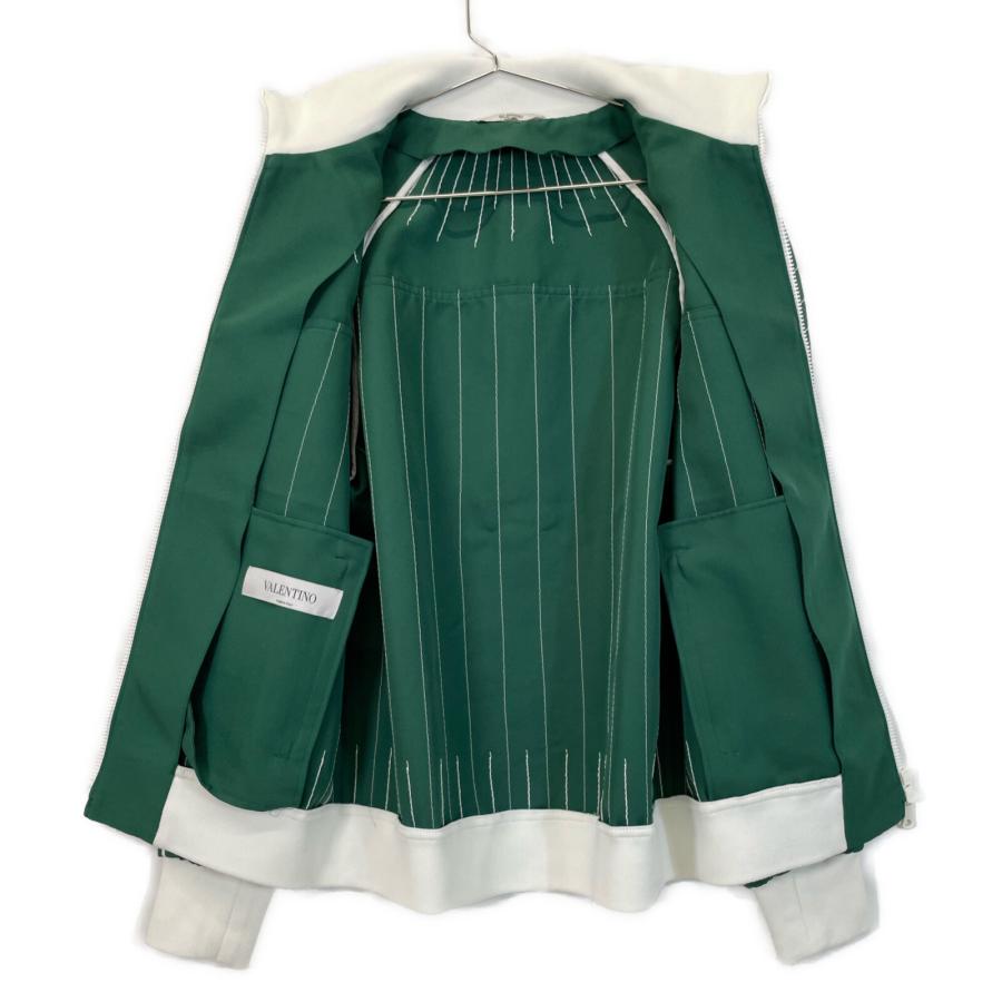 VALENTINO ヴァレンティノ グリーン ホワイトステッチブルゾン 46  