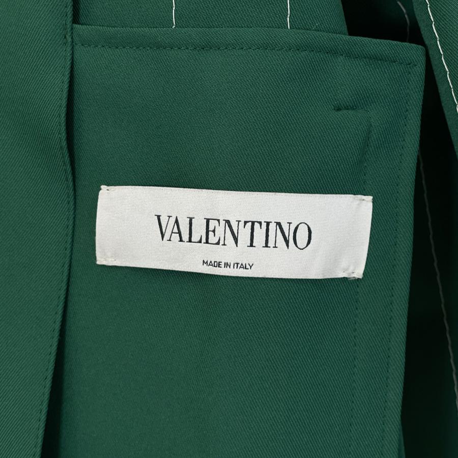 VALENTINO ヴァレンティノ グリーン ホワイトステッチブルゾン 46
