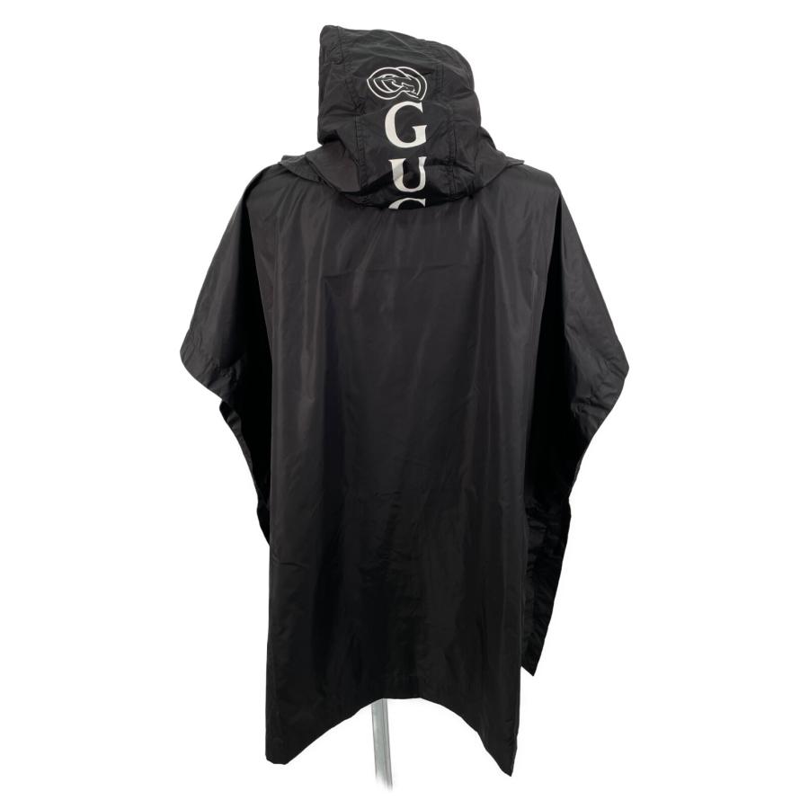 GUCCI グッチ 626382 ブラック ナイロン ロゴ ポンチョ ブラック M 