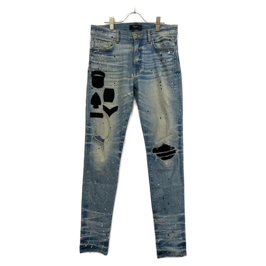 AMIRI アミリ ライトブルー USED加工 ペインター スキニーパンツ AMIRI アミリ ライトブルー USED加工 ペインター スキニーパンツ