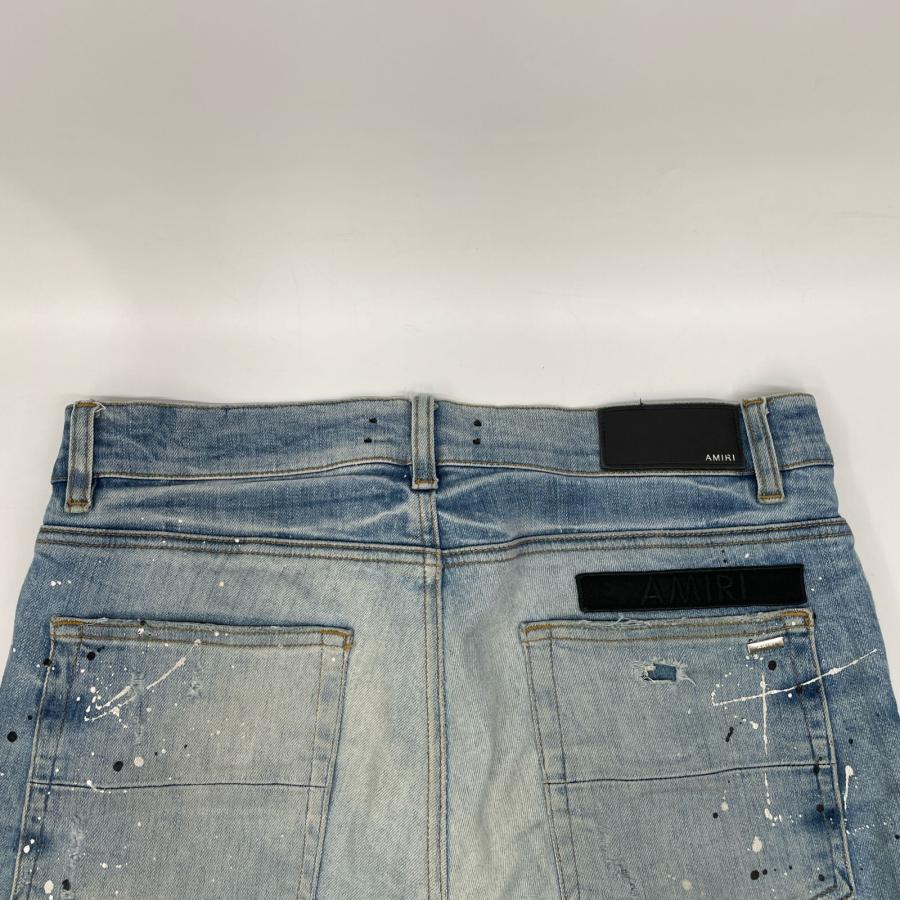 AMIRI アミリ ライトブルー USED加工 ペインター スキニーパンツ AMIRI アミリ ライトブルー USED加工 ペインター スキニーパンツ