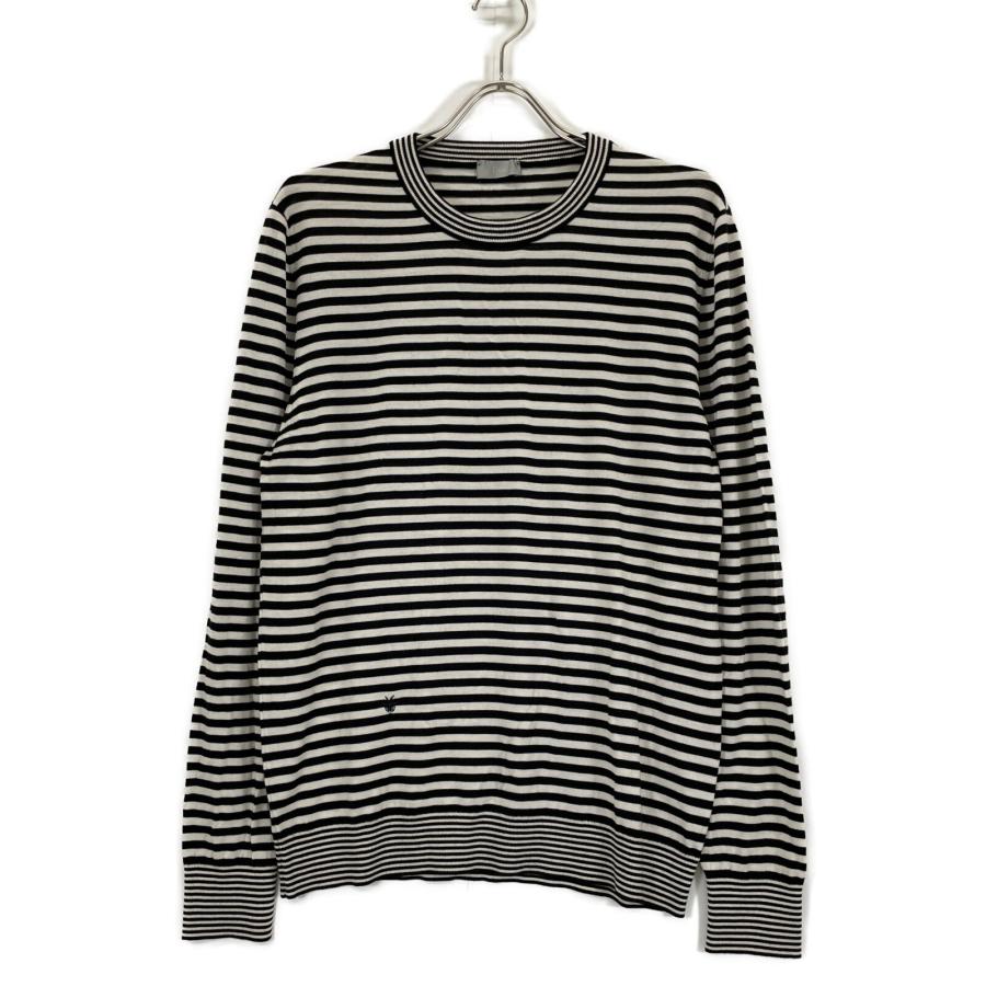 Dior HOMME ディオールオム ブラック×ホワイト ボーダー カットソー XL