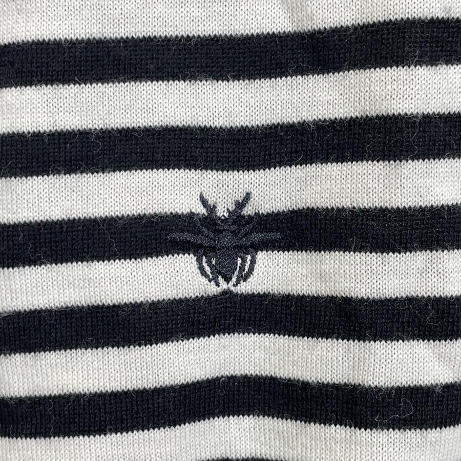 Dior HOMME ディオールオム ブラック×ホワイト ボーダー カットソー XL