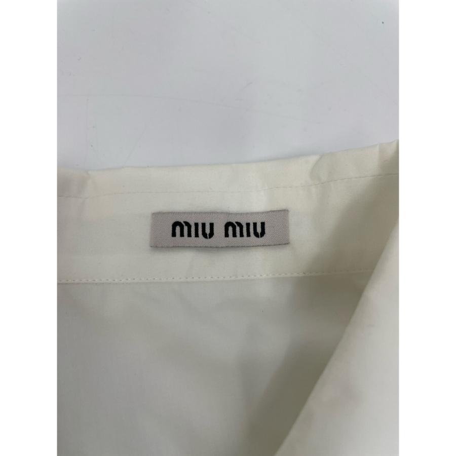 miu MIUMIU ミュウミュウ ホワイト トップス 38 コットン miu MIUMIU ミュウミュウ ホワイト トップス 38 コットン
