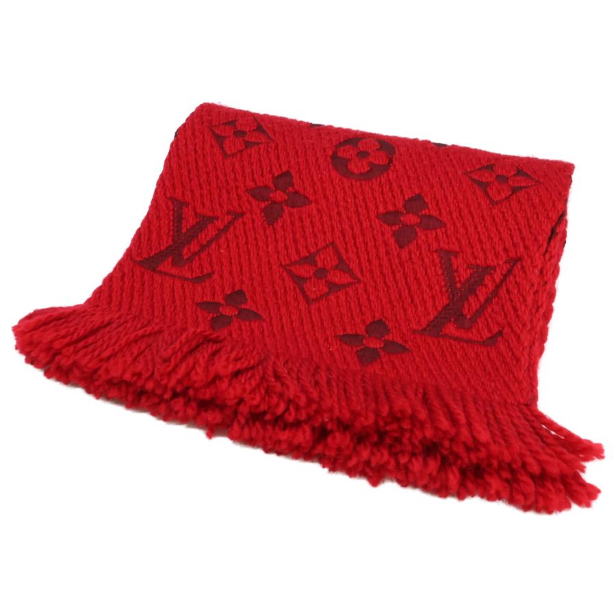 LOUIS VUITTON ルイヴィトン 413287 ウールxシルク エシャルプ ロゴ