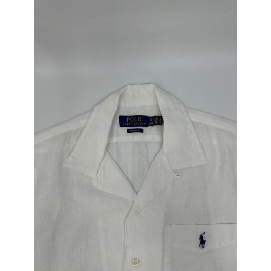 POLO RALPH LAUREN ポロ ラルフローレン 白 リネン オープン POLO RALPH LAUREN ポロ ラルフローレン 白 リネン オープン