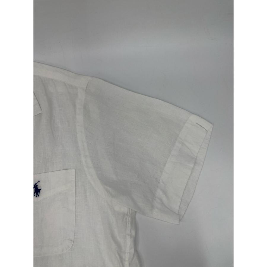 POLO RALPH LAUREN ポロ ラルフローレン 白 リネン オープン POLO RALPH LAUREN ポロ ラルフローレン 白 リネン オープン