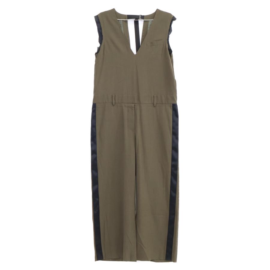 sacai 美品/21年製 サカイ 21-05393 Suiting Jumpsuit ウール ジャンプ 