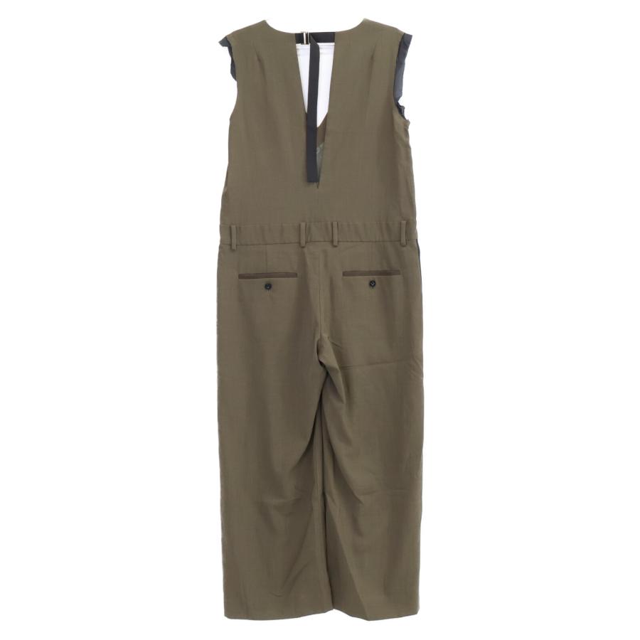 sacai 美品/21年製 サカイ 21-05393 Suiting Jumpsuit ウール ジャンプ 