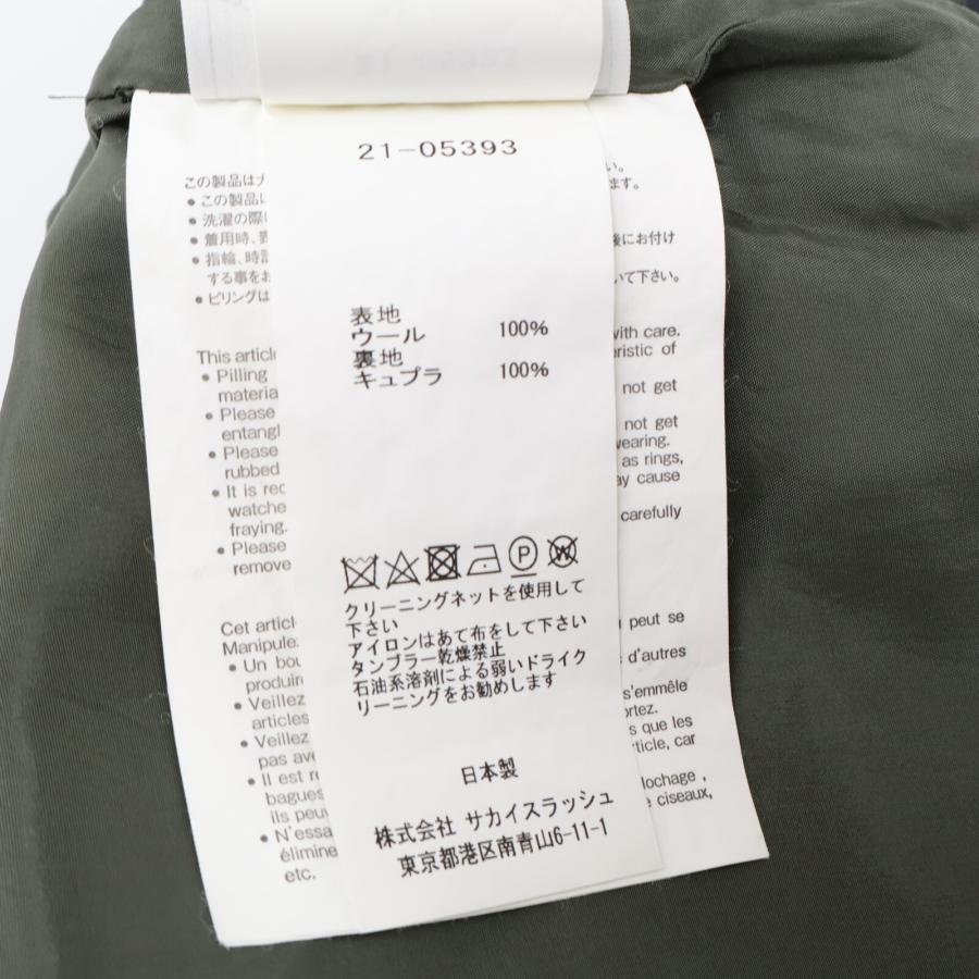 sacai 美品/21年製 サカイ 21-05393 Suiting Jumpsuit ウール sacai 美品/21年製 サカイ 21-05393 Suiting Jumpsuit ウール